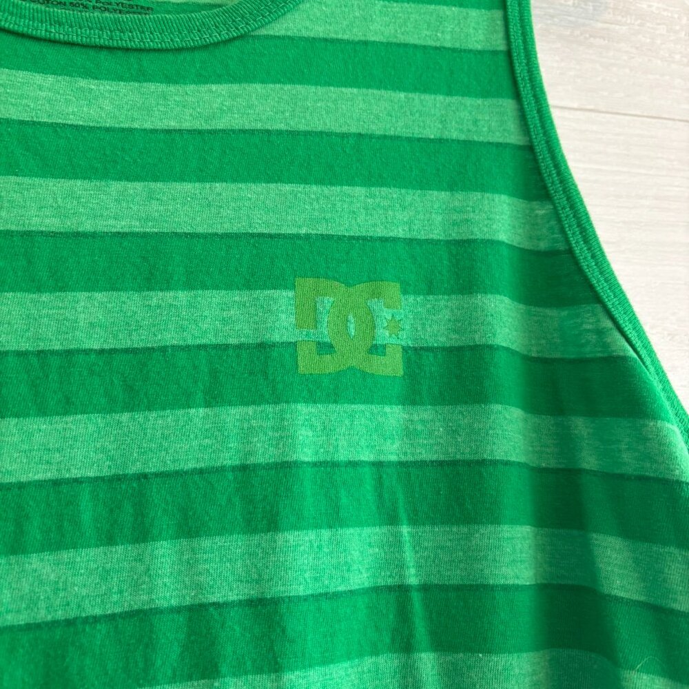 DC SHOES New Mens LARGE Shirt Sleeveless Tank Top Green - Picture 2 of 5